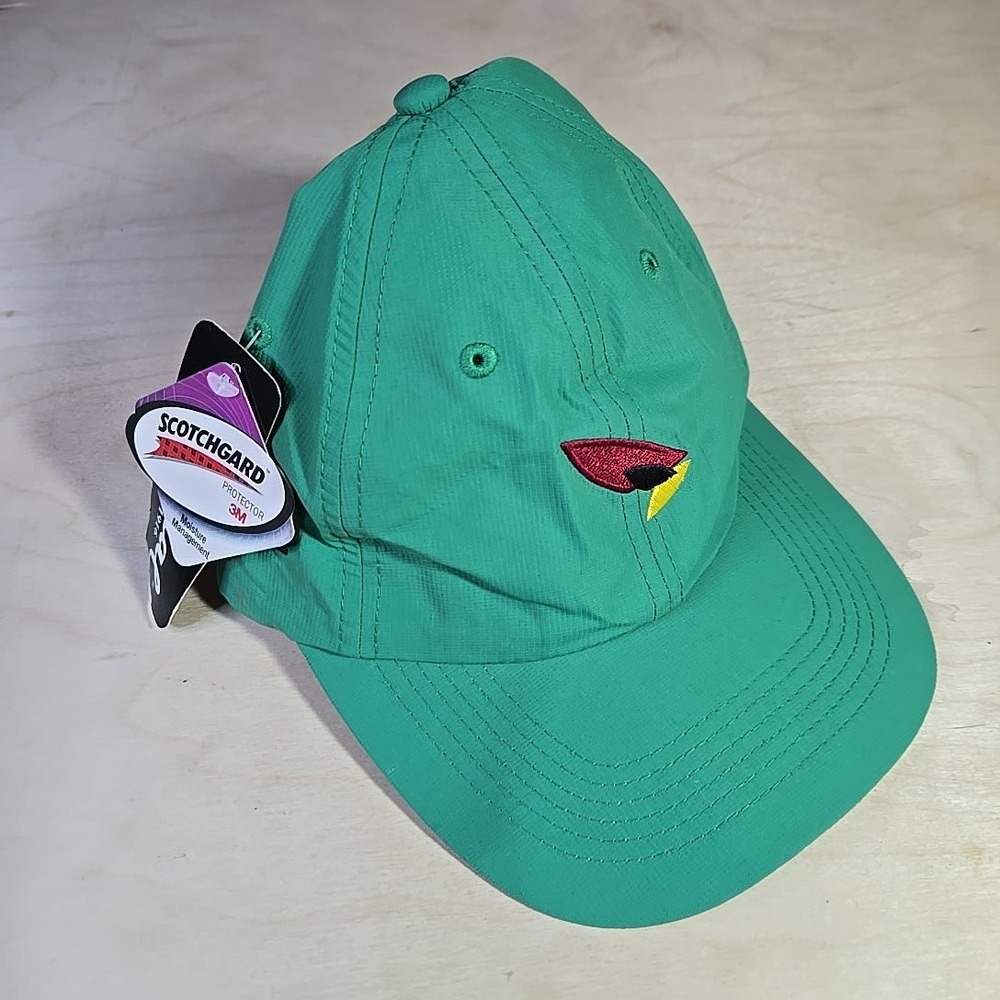 Imperial‎ Cardinal Green Polyester Strapback Hat Gray Bill Scotchgard New W Tags